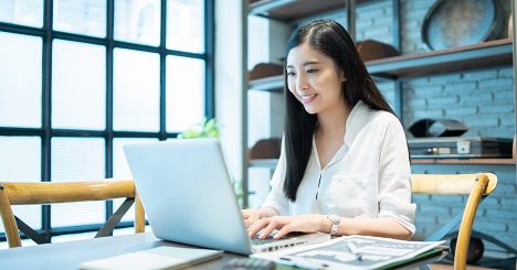 Woman On Laptop