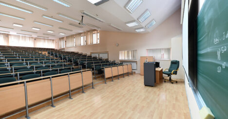 Empty University Classroom