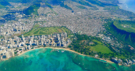 Aerial View Of Honolulu