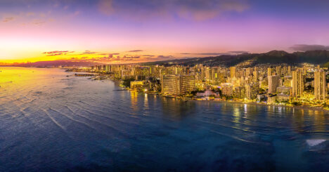 Honolulu Skyline After Sunset