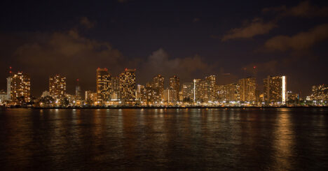 Honolulu Night Skyline