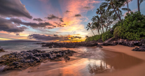 Beach Sunrise Over Tidepool